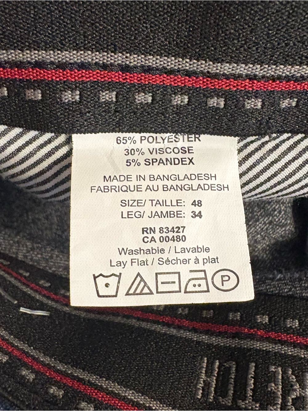 NWOT Ballin Men’s Blue Check Dress Pants, Size 48x34 Stretch Waist Big & Tall - Picture 4 of 7